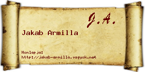 Jakab Armilla névjegykártya